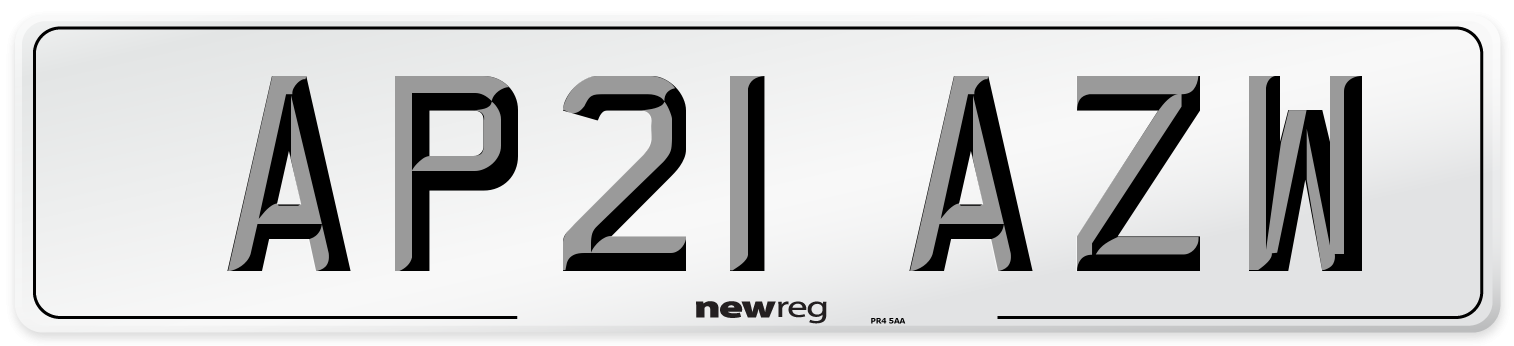 AP21 AZW Number Plate from New Reg